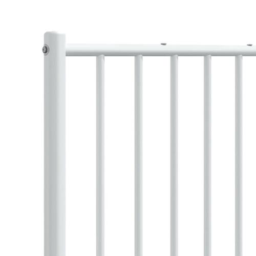 Sengegavl 135 cm metal hvid