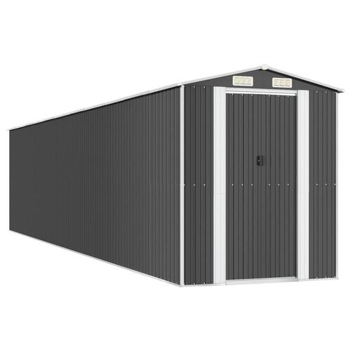 Haveskur 192x938x223 cm galvaniseret stål antracitgrå