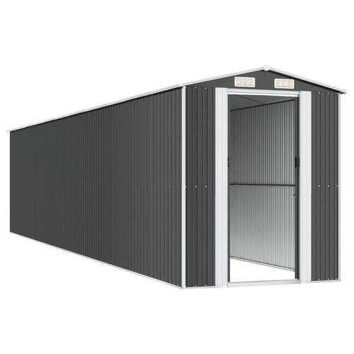 Haveskur 192x938x223 cm galvaniseret stål antracitgrå