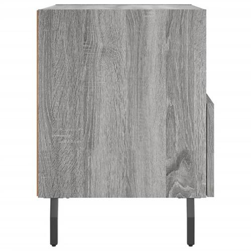 Sengeborde 2 stk. 40x35x47,5 cm konstrueret træ grå sonoma-eg