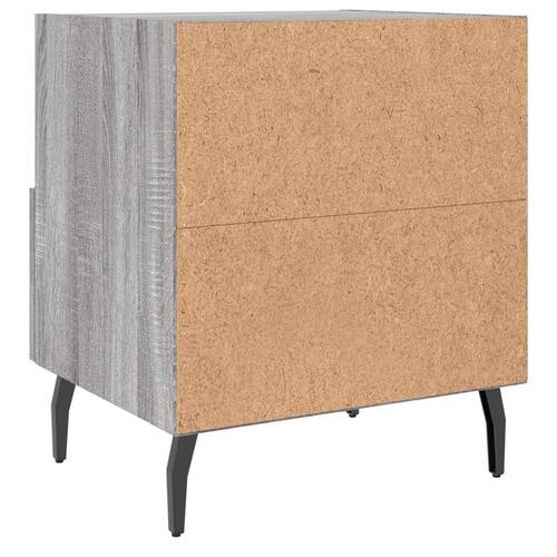 Sengeborde 2 stk. 40x35x47,5 cm konstrueret træ grå sonoma-eg