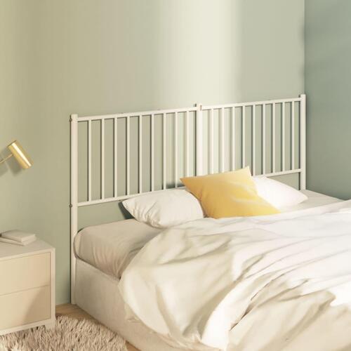 Sengegavl 150 cm metal hvid
