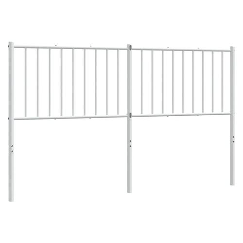 Sengegavl 150 cm metal hvid