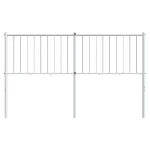 Sengegavl 150 cm metal hvid