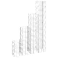 Gabion-højbede 4 stk. 30x30x50/100/150/200 cm jern