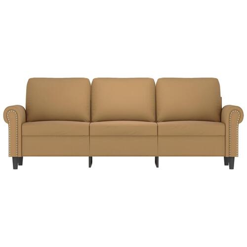 3-personers sofa 180 cm fløjl brun