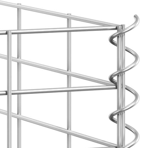 Gabion-højbede 4 stk. 30x30x50/100/150/200 cm jern