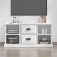 Tv-bord 99,5x35,5x48 cm konstrueret træ hvid