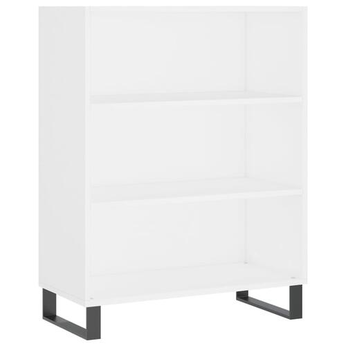 Højskab 69,5x34x180 cm konstrueret træ hvid