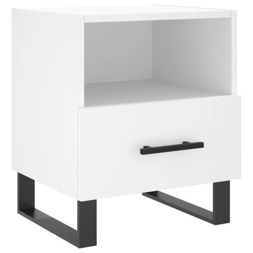 Sengeborde 2 stk. 40x35x47,5 cm konstrueret træ hvid