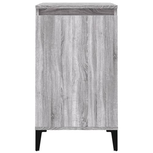 Sengeborde 2 stk. 40x35x70 cm konstrueret træ grå sonoma-eg