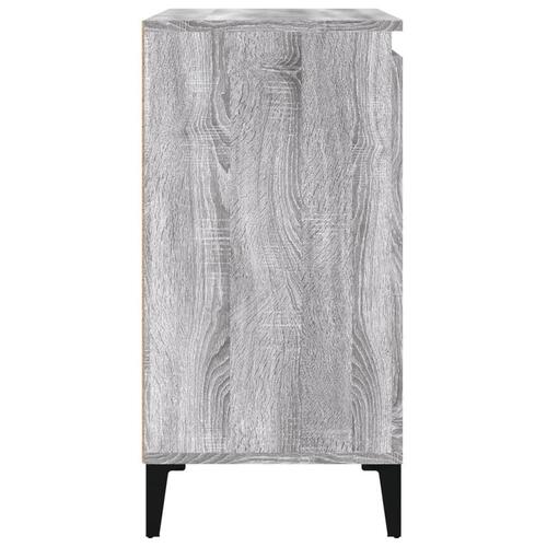 Sengeborde 2 stk. 40x35x70 cm konstrueret træ grå sonoma-eg