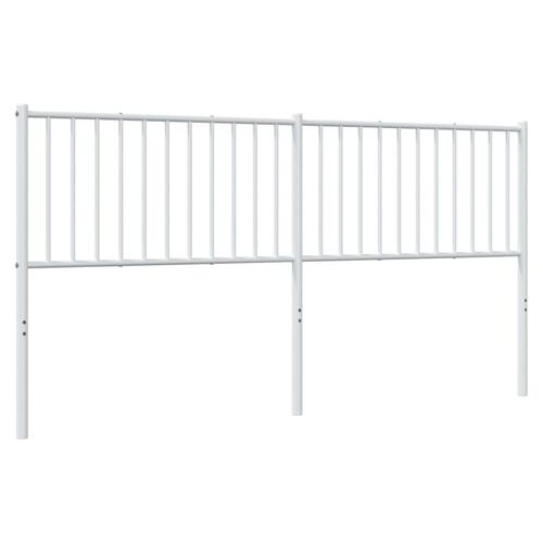 Sengegavl 180 cm metal hvid