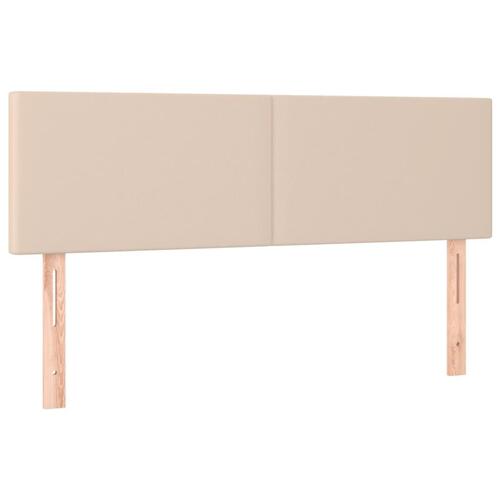 Kontinentalseng 140x190 cm kunstlæder cappuccinofarvet