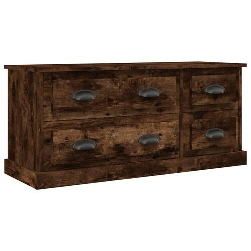 Tv-bord 100x35,5x45 cm konstrueret træ røget egetræsfarve