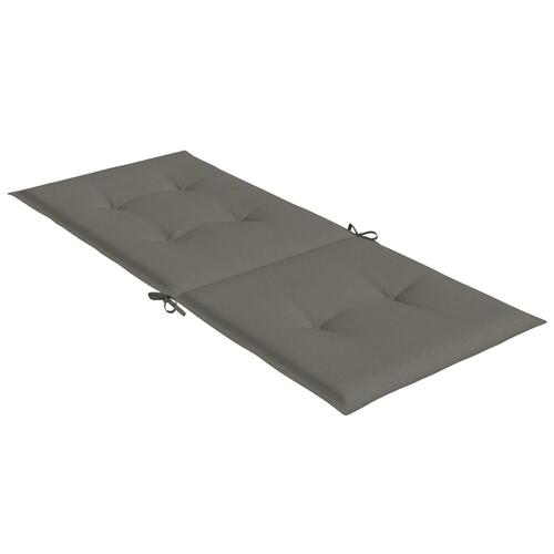 Stolehynder med høj ryg 2 stk. 120x50x4 cm stof mørkegrå