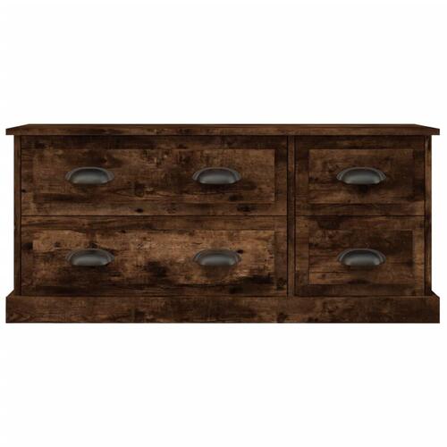 Tv-bord 100x35,5x45 cm konstrueret træ røget egetræsfarve