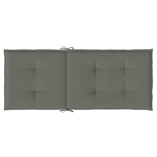 Stolehynder med høj ryg 6 stk. 120x50x4 cm stof mørkegrå