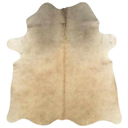 Gulvtæppe i ægte koskind 150 x 170 cm beige