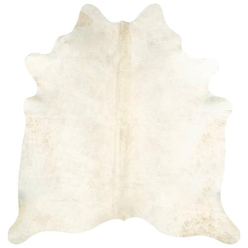 Gulvtæppe i ægte koskind 150 x 170 cm beige
