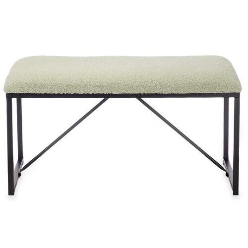 Bænk Grøn Metal Klæde 81 x 42 x 38 cm
