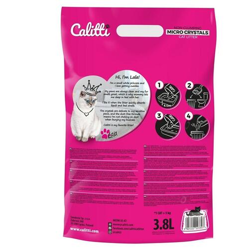 Kattegrus Calitti Micro Crystals Plastik 3,8 L