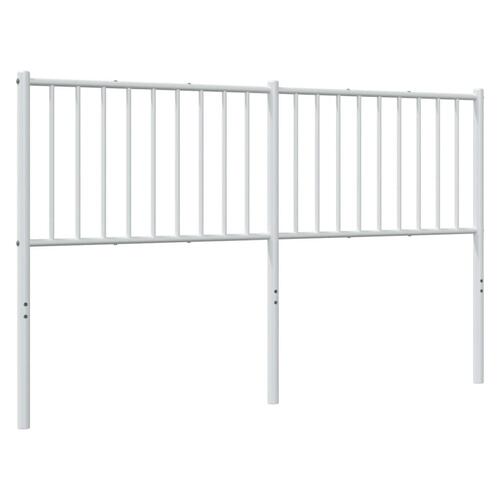 Sengegavl 160 cm metal hvid
