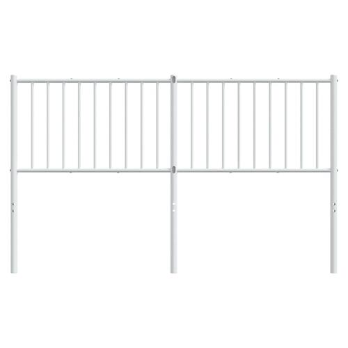 Sengegavl 160 cm metal hvid
