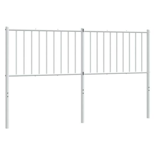 Sengegavl 160 cm metal hvid