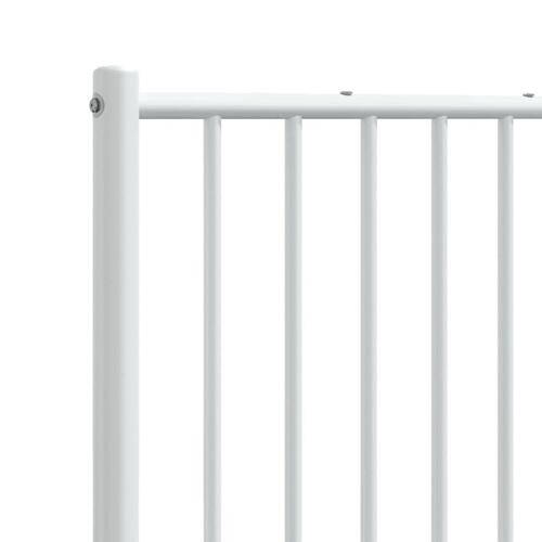 Sengegavl 160 cm metal hvid