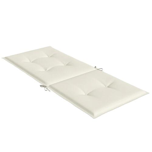 Stolehynder med høj ryg 6 stk. 120x50x4 cm stof cremefarvet