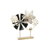 Dekorativ figur Sort Gylden Metal Moderne (62 x 9 x 61,6 cm)