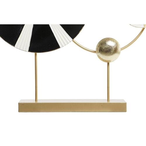 Dekorativ figur Sort Gylden Metal Moderne (62 x 9 x 61,6 cm)
