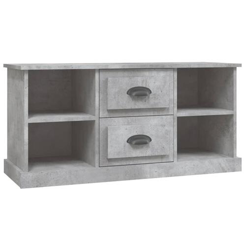 Tv-bord 99,5x35,5x48 cm konstrueret træ betongrå