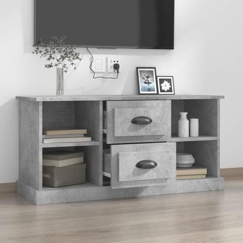 Tv-bord 99,5x35,5x48 cm konstrueret træ betongrå