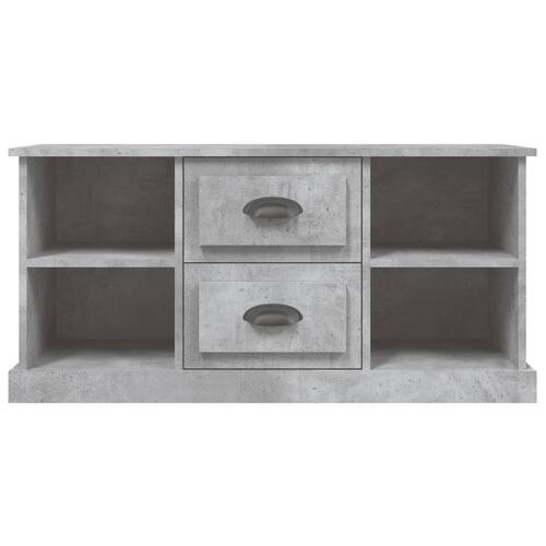 Tv-bord 99,5x35,5x48 cm konstrueret træ betongrå