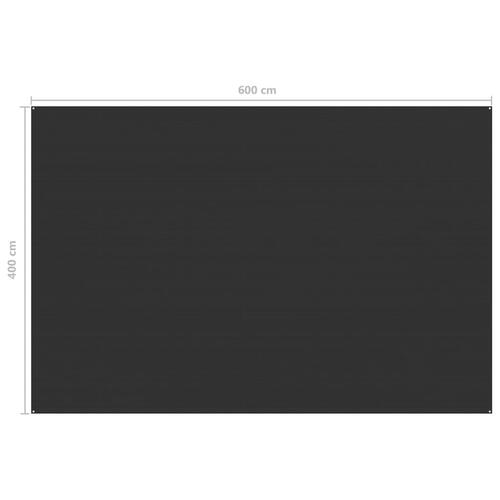 Telttæppe 400x600 cm antracitgrå