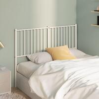 Sengegavl 140 cm metal hvid