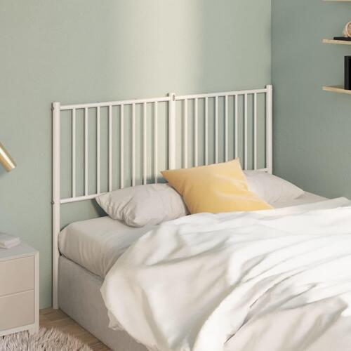 Sengegavl 140 cm metal hvid
