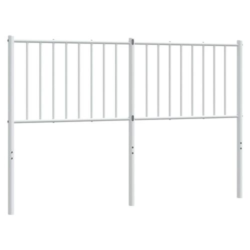 Sengegavl 140 cm metal hvid