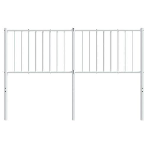 Sengegavl 140 cm metal hvid