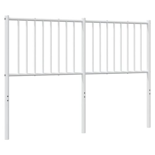 Sengegavl 140 cm metal hvid
