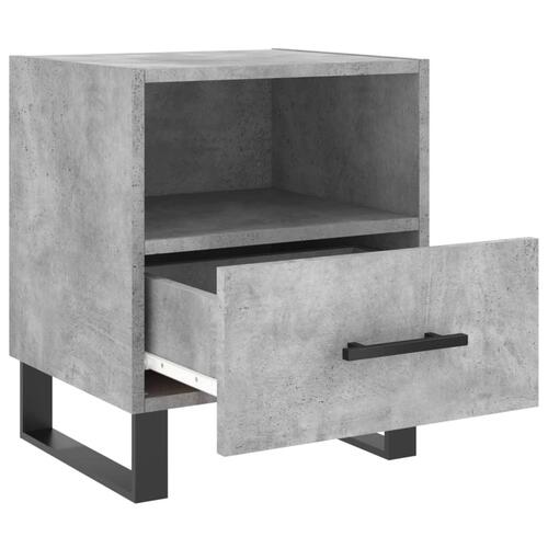 Sengeborde 2 stk. 40x35x47,5 cm konstrueret træ betongrå