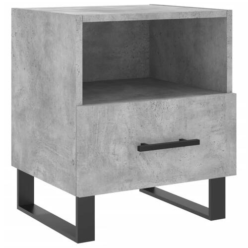 Sengeborde 2 stk. 40x35x47,5 cm konstrueret træ betongrå