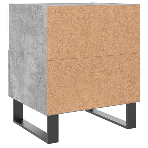 Sengeborde 2 stk. 40x35x47,5 cm konstrueret træ betongrå