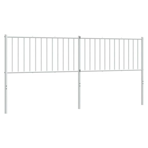 Sengegavl 193 cm metal hvid