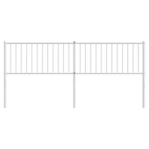 Sengegavl 193 cm metal hvid