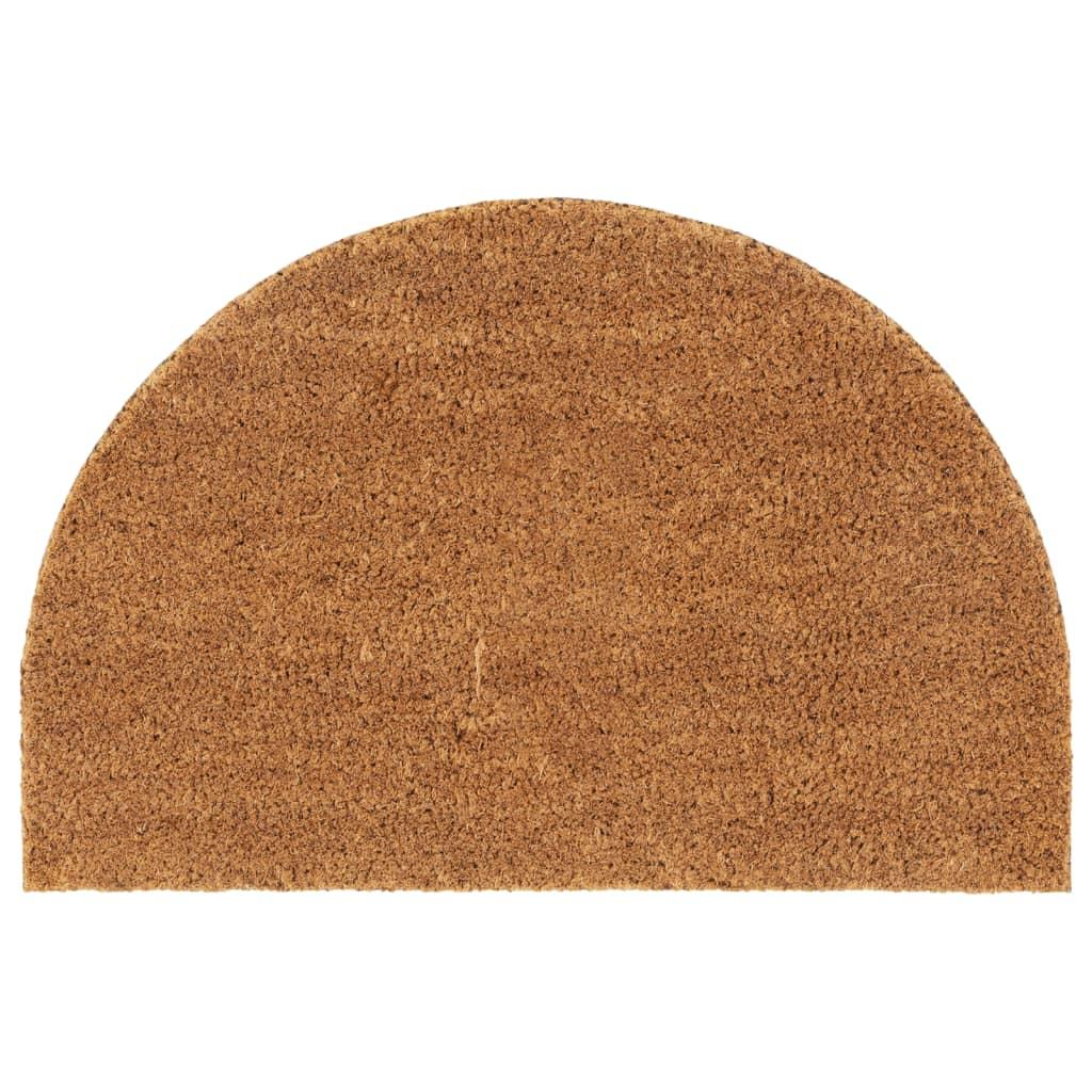 Dørmåtte 40x60 cm halvrund tuftet coir naturfarvet billede