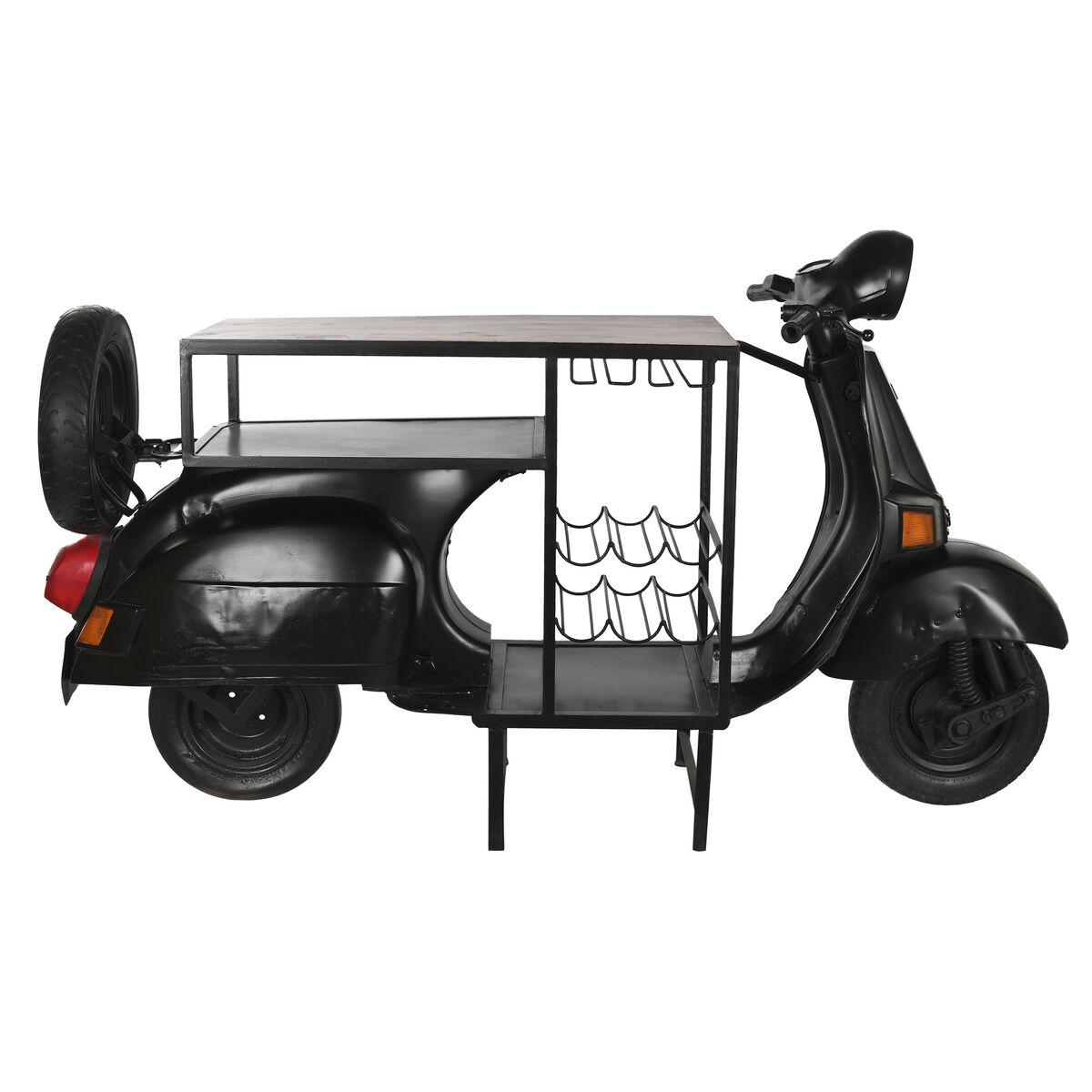 Flaskereol i jern og mangotræ, brun/sort - 195 × 70 × 106 cm