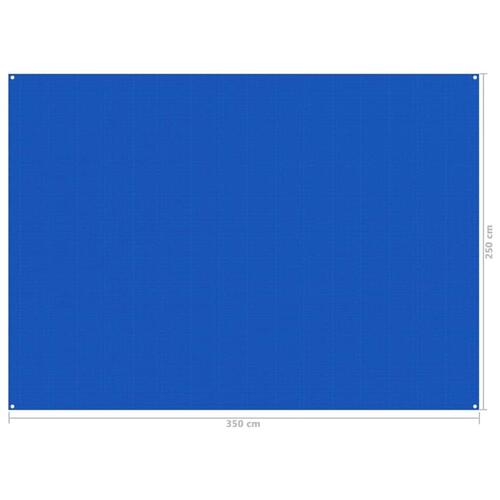 Telttæppe 250x350 cm blå